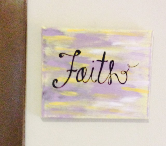 Room name sign, Faith