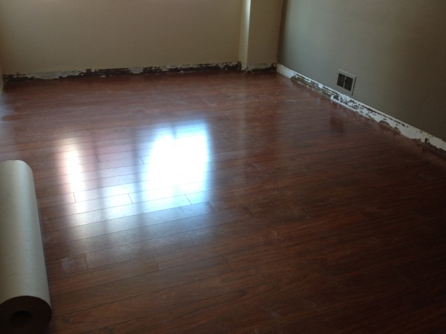 And here is one of the finished floors. We just need the cove molding.