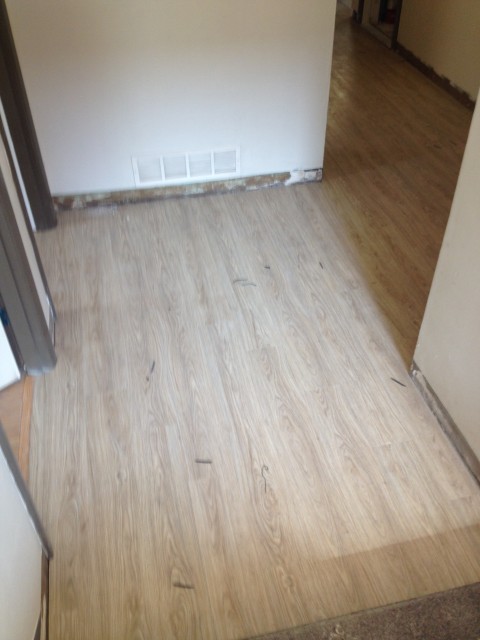 Here is what the floor outside my office looks like now. What a difference!